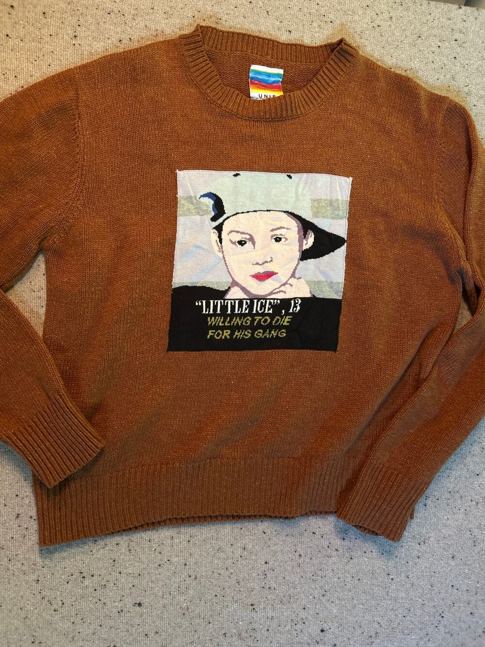 Unif "Little Ice" Sweater Womens Large Rust Color Wool Blend